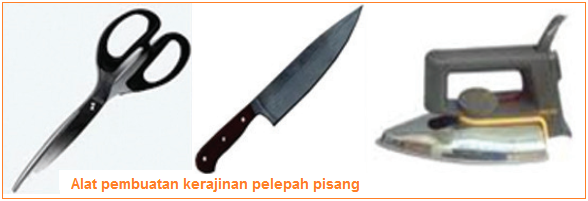 Membuat Kerajinan  dari Limbah Pelepah Pisang Bahan Alat  