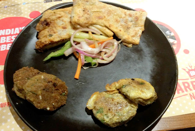 Baida Paratha with Kababs