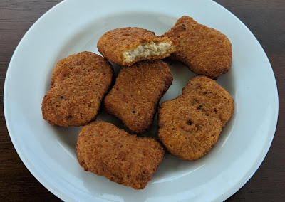 Close up of Nuggs Spicy Plant-Based Nuggets