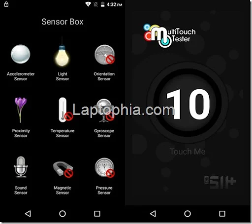 Sensorbox for Android & Multitouch Tester Motorola Moto E4 Plus