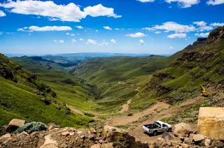 Sani Pass is a steep 5.6 miles long mountain pass located in the southern Drakensberg Mountains