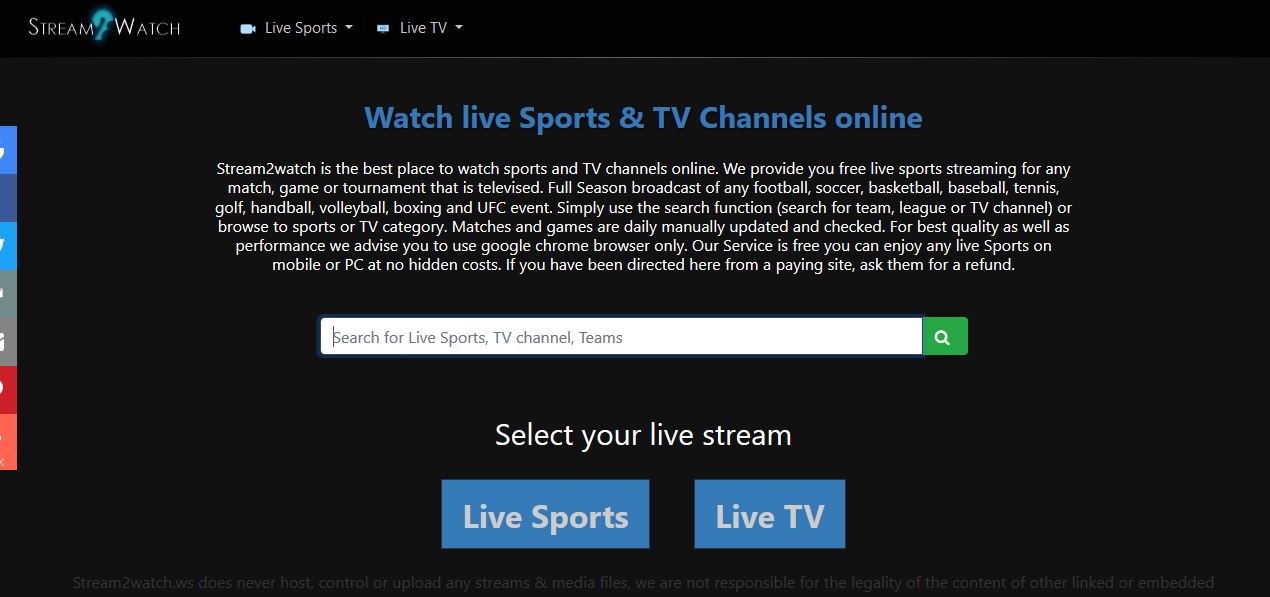 Stream2Watch: Top 10 Sports Streaming Alternatives