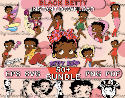 Black Betty Boop clipart