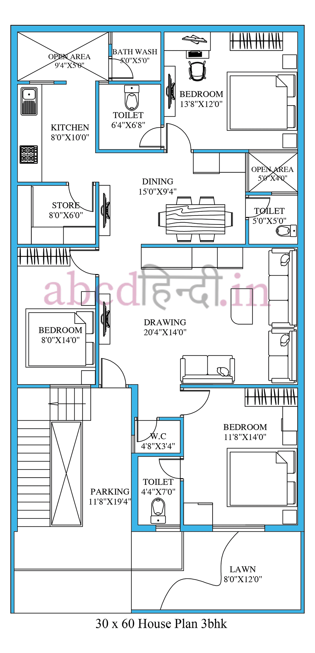 30x60 house plan