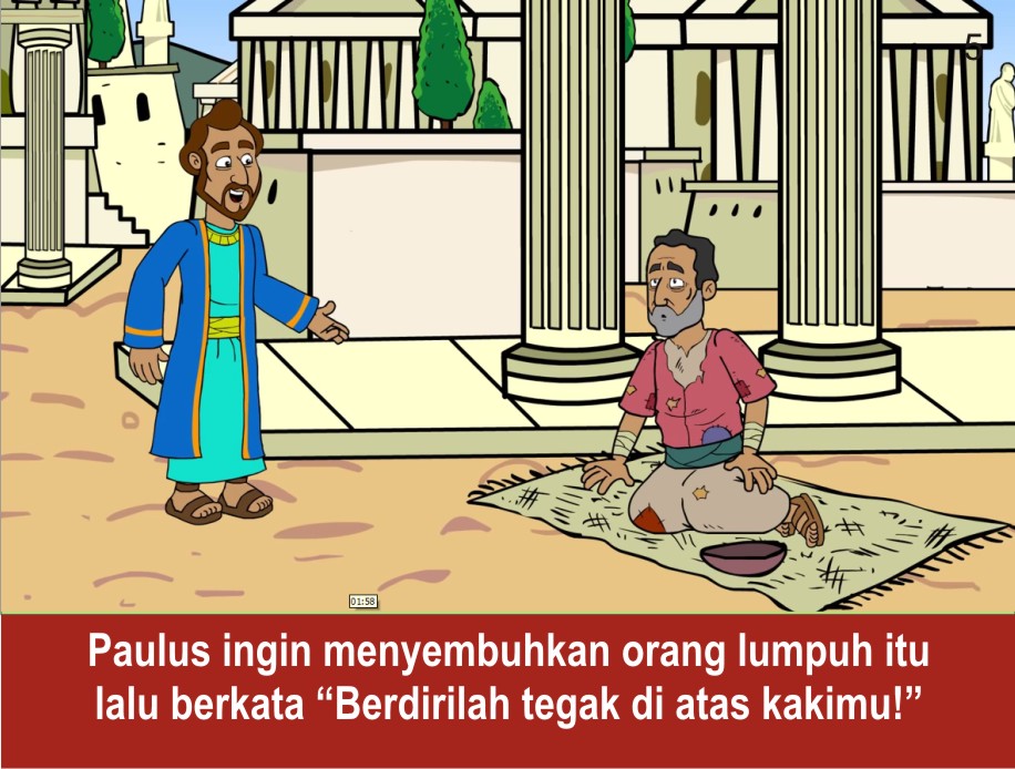 Komik Alkitab Anak: Paulus Menyembuhkan Orang Lumpuh