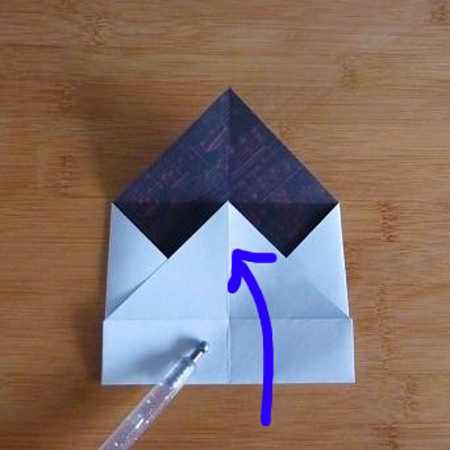 Folding a special origami envelope from double sided white and red paper