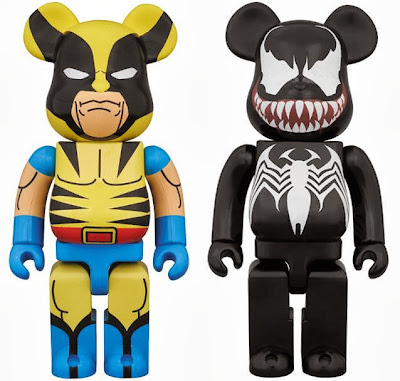 Wolverine & Venom 400% Marvel Comics Be@rbrick Vinyl Figures by Medicom