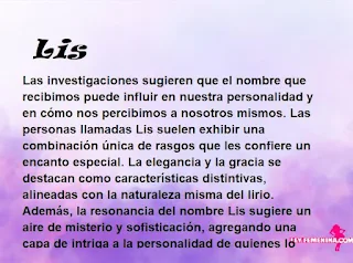 ▷ Significado del nombre Lis