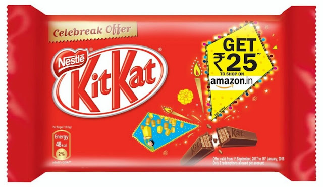 Amazon Voucher with kitkat packet