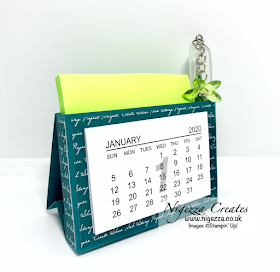 Nigezza Creates With Stampin' Up! Desk Top Calendar Post It & Pen Holder