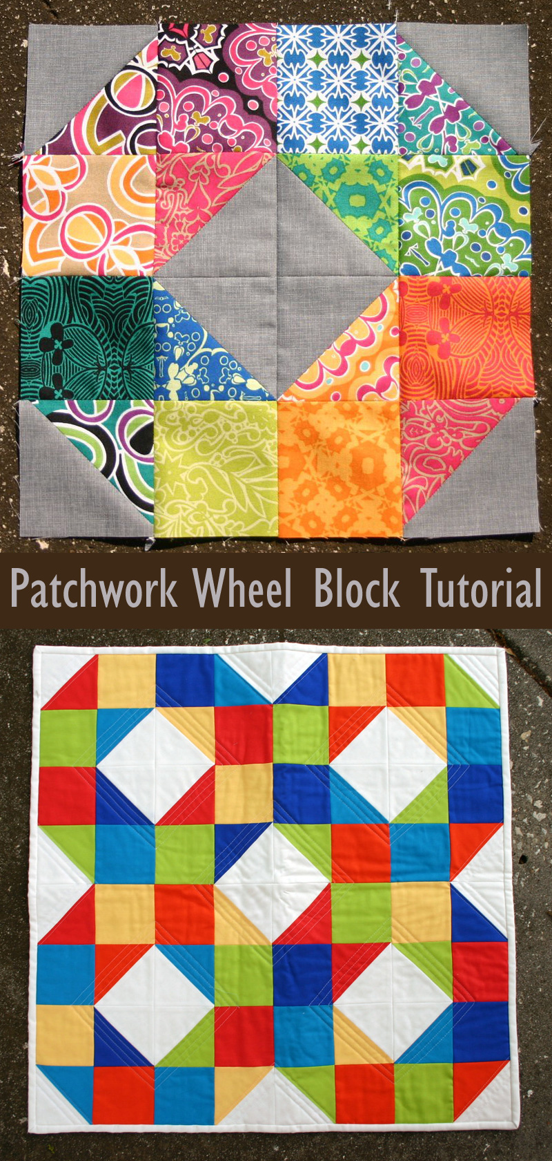 Patchwork Wheel Block Tutorial