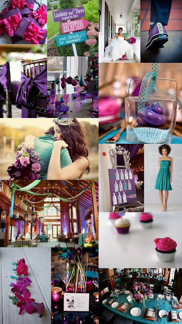 Magenta Teal and Plum Wedding Inspiration Board 1 Murwati 2