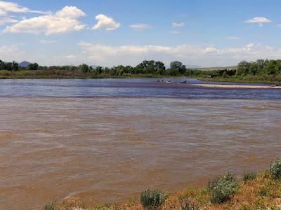 Zusammenfluss von Madison un den Jefferson-river