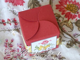 stampin up petal card double punch mini box