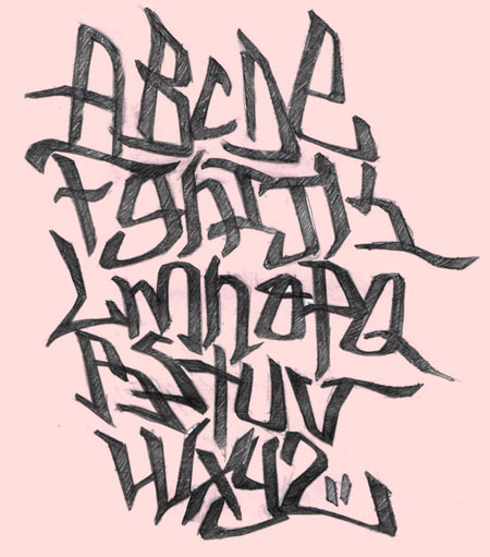 graffiti alphabet block style. Graffiti Alphabets Letter