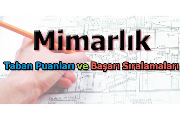 Mimarlık Fakültesi Taban Puanları ve Başarı Sıralaması