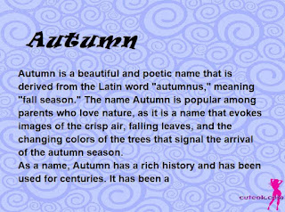 meaning of the name "Autumn"