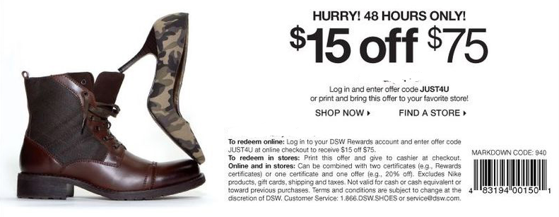 Dsw Coupons 2015