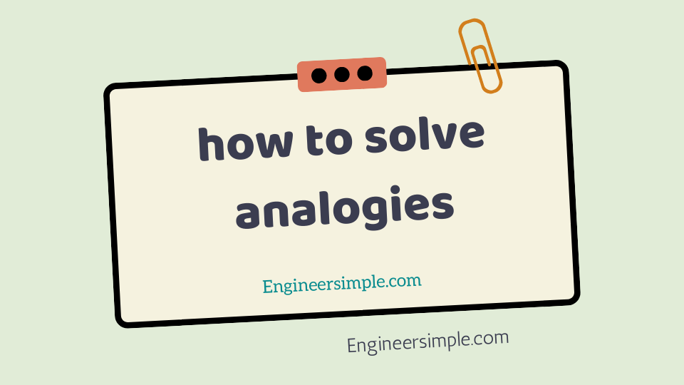 how to solve analogies
