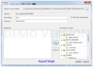 highlight firmware file - flashtool sony xperia