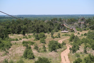 Looking out to the rope bridges and the Valley Vista platform