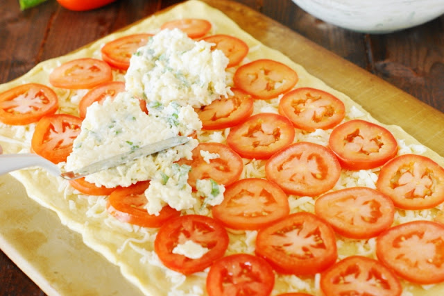 With fresh tomatoes in addition to basil slathered alongside melty cheese Crescent Roll Tomato-Basil Squares