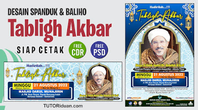 Spanduk Banner Tabligh Akbar CDR PSD