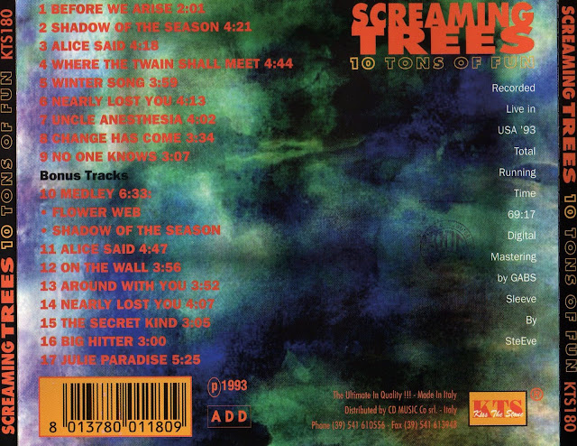 Download MUSIC ART VCL: Screaming Trees - 10 Tons Of Fun, Live In USA 1993