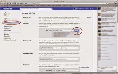 How To Block Or Unblock Anyone On Facebook By MuzamilTricks.Com