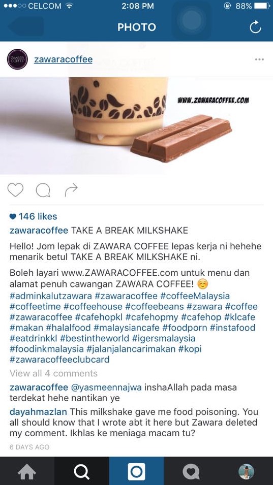 “Sumpah Aku Takkan Datang Ke Zawara Coffee Dah”