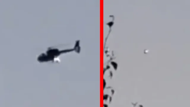 Here's the police helicopter on the left and the metallic silver sphere UFO on the right over San Jose July 18 2020.