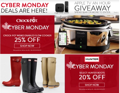 Shop.ca Cyber Monday Deals + Hourly TV Giveaway