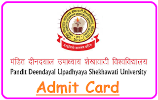 PDUSU Sikar Admit Card 2024