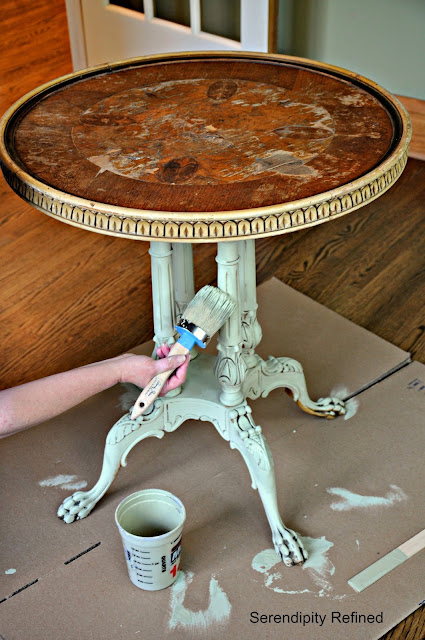  Transformation: Chalk Paint Table and Lamp Makeover by Serendipity Refined