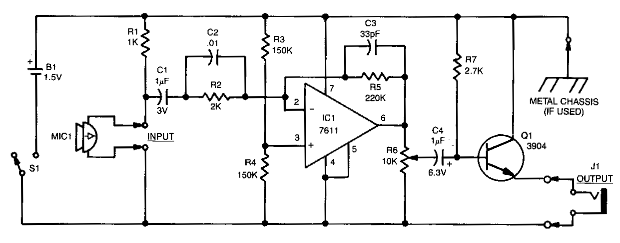 Micro Sized Amplifier Circuit Diagram