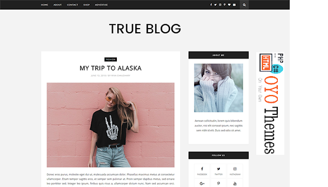  Lifestyle and Personal Blog blogger template TrueBlog - Best blogging Blogger Template