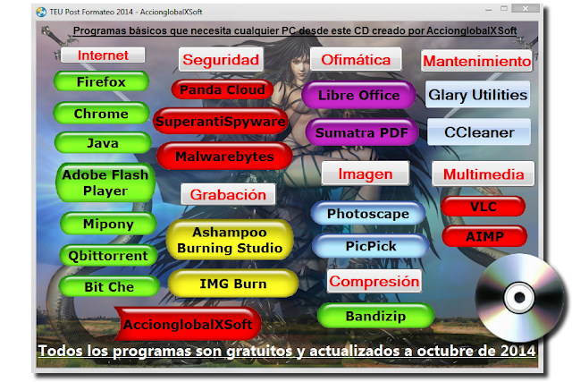 TEU Post Formateo 2014 - AccionglobalXSoft [CD de instalación de los programas básicos que necesita cualquier PC equipado con Windows]
