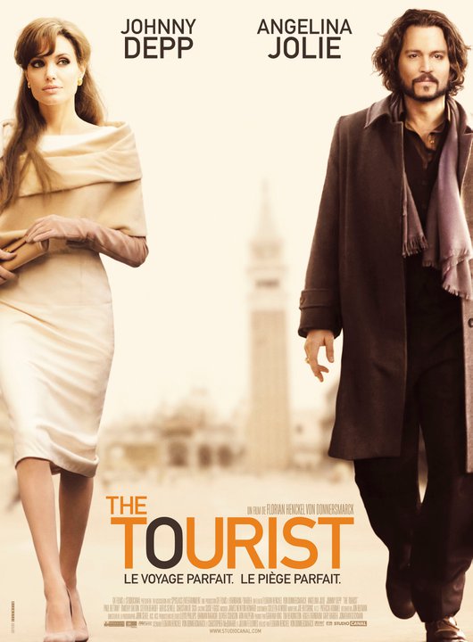 Angelina Jolie Johnny Depp Film. The Tourist med Johnny Depp