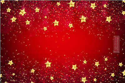 Nền đỏ sao vàng lấp lánh sparkling gold star vector 3640