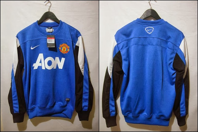 SWEATER TRAINING MANCHESTER UNITED BLUE AON 2013-2014 