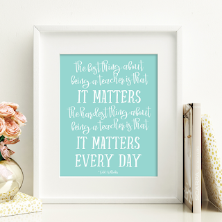 This free printable is perfect for a teacher's gift from the kiddo. This year, the official Teacher Appreciation Week is May 2nd-6th.