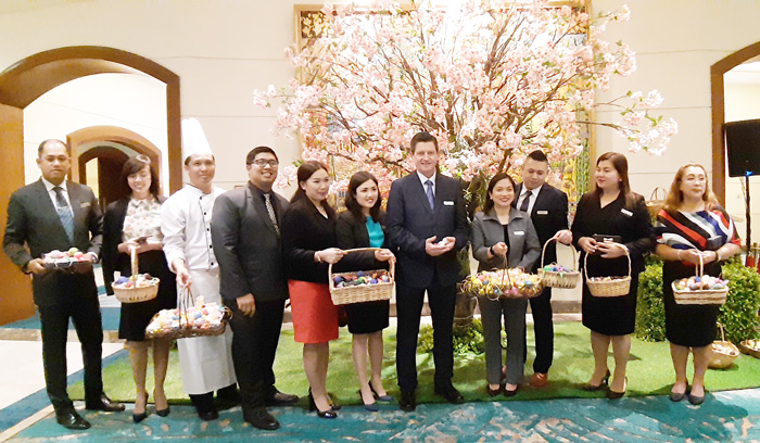 Mr. Colin Healy, General Manager Marco Polo Davao with the hotel's executives