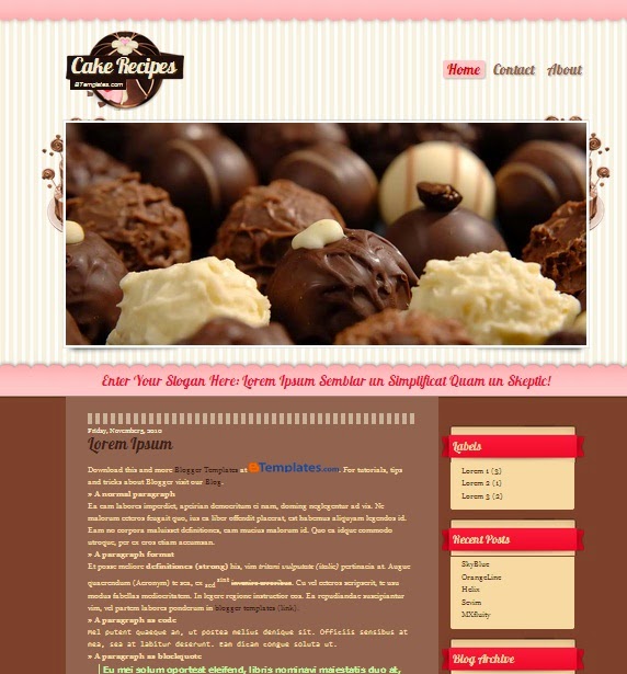  http://btemplates.com/2010/blogger-template-cake-recipes/demo/