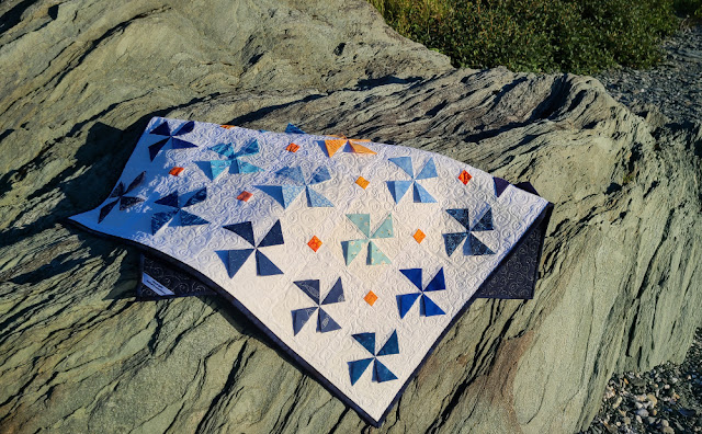 Prairie Points Pinwheel free quilt pattern | DevotedQuilter.com