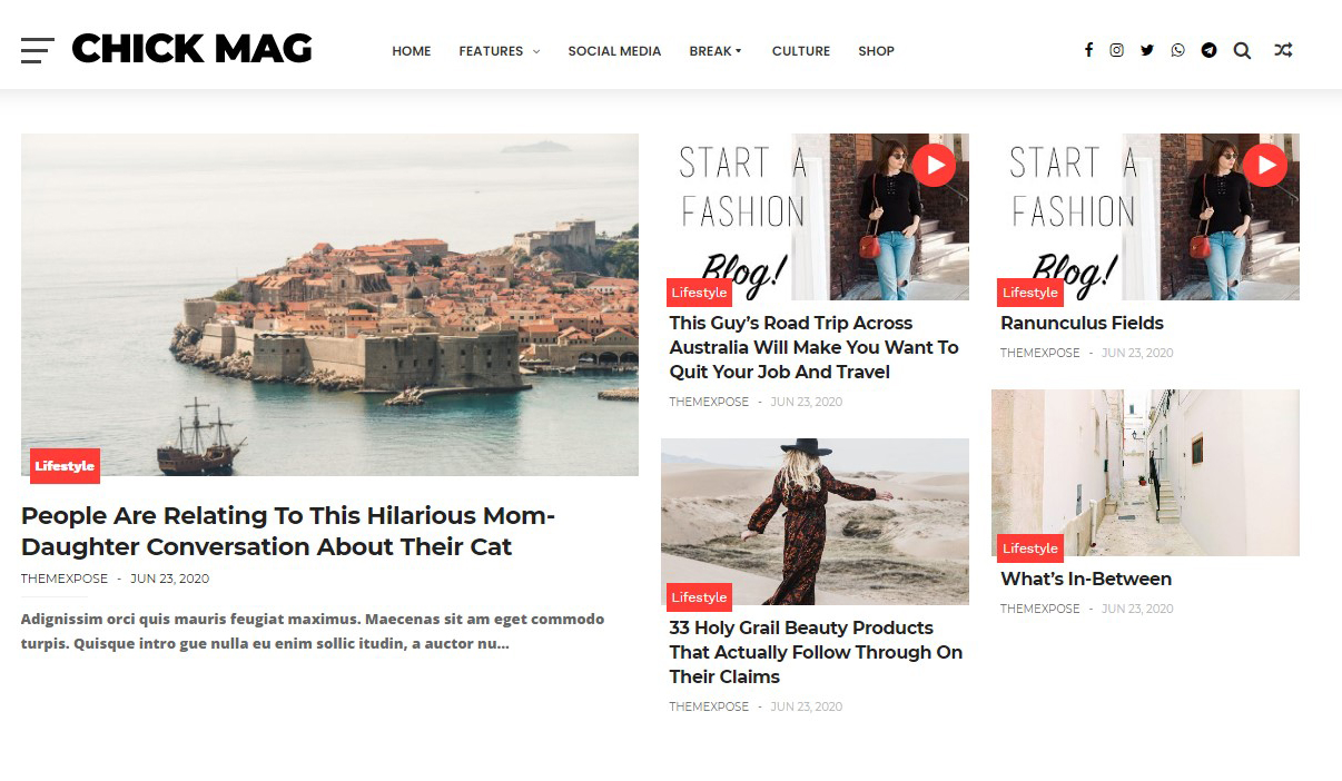 ChickMag Pro Responsive Blogger Template