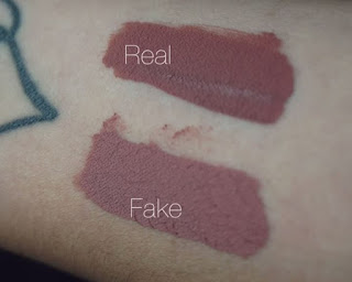 contoh lipstick asli vs fake