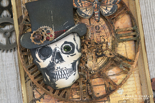 Mr Bones Possibility Begins With Imagination Mixed Media piece by Juliana Michaels featuring Tim Holtz, Stampers Anonymous, Ranger Ink, and Sizzix products.