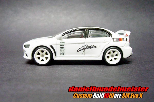 Custom Hotwheels Ralliart White Evo X