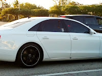Audi A8 White With Black Rims