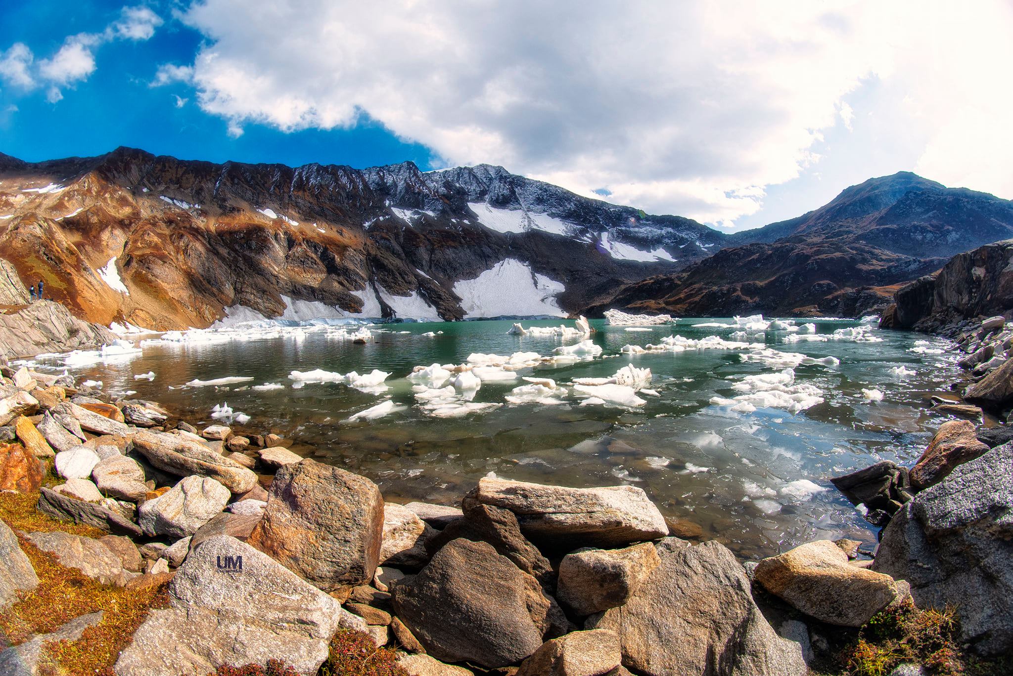 Frozen Patlian lake Neelum valley Lawat valley